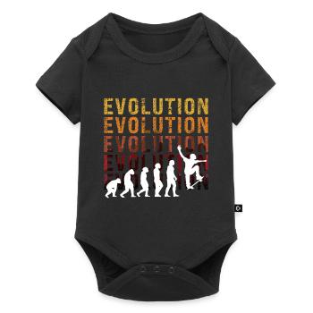 Evolution Skateboarding Skate Retro Streetwear - Baby Premium short-sleeve bodysuit - black - Front