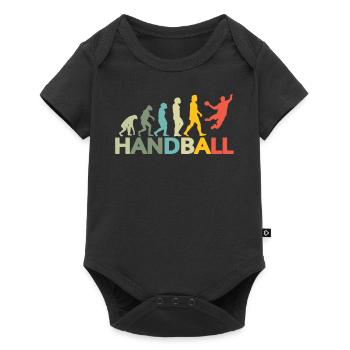 Accessoires de handball motif handball - Body à manches courtes Premium Bébé - noir - Devant