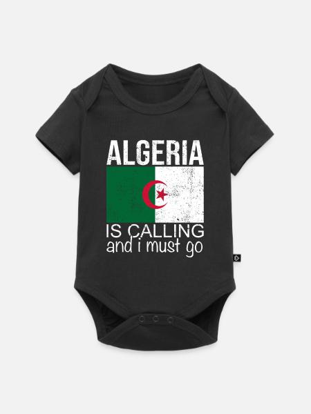Algerien Spruch - Baby Premium Kurzarmbody - Schwarz