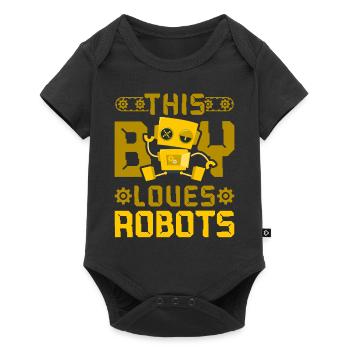 Robot Robotics Engineer Boy This - Baby Premium short-sleeve bodysuit - black - Front