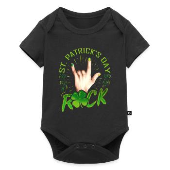 Signe Des Cors Main Logo Rock Music St - Body à manches courtes Premium Bébé - noir - Devant
