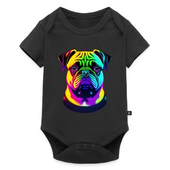 Carlin arc-en-ciel coloré - Body à manches courtes Premium Bébé - noir - Devant