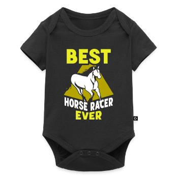 Bester Pferderennen Reiter Aller Zeiten Pferd - Baby Premium Kurzarmbody - Schwarz - Vorne