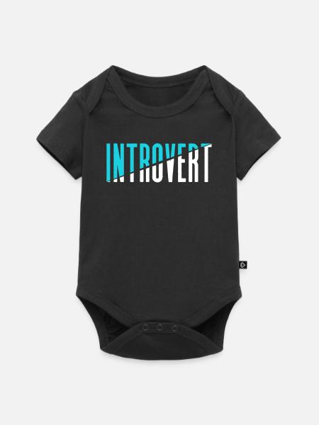 Introvertiert Sarkasmus Introvertierter Schüchtern - Baby Premium Kurzarmbody - Schwarz