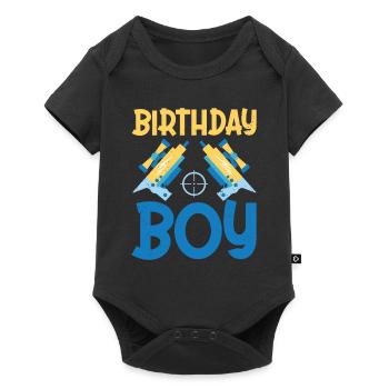 Birthday Children Laser Tag - Baby Premium short-sleeve bodysuit - black - Front