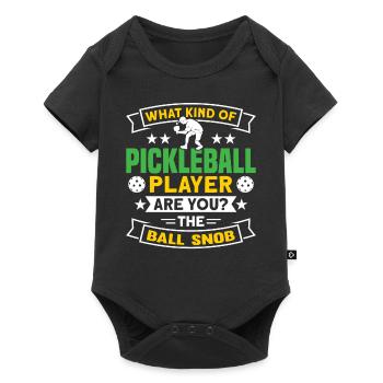 Ball Snob Pickleball Player Pickleball Design - Body à manches courtes Premium Bébé - noir - Devant