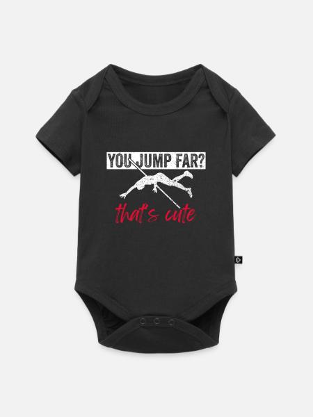 Stabhochspringer Stabhochspringen - Baby Premium Kurzarmbody - Schwarz