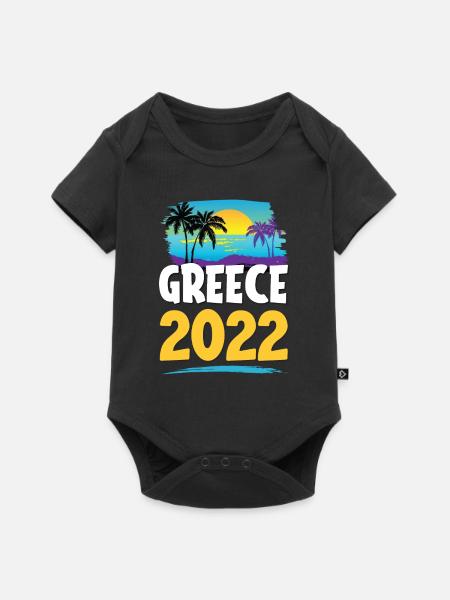 Greece 2023 - Baby Premium Kurzarmbody - Schwarz