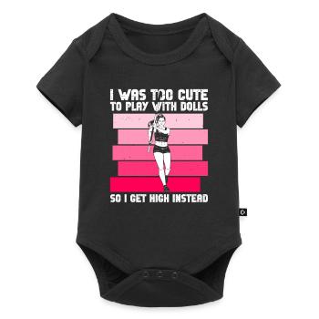 Stabhochsprung Mädchen Stabhochspringen - Body à manches courtes Premium Bébé - noir - Devant