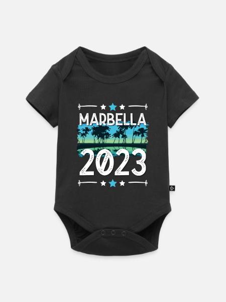 Marbella 2023 - Baby Premium Kurzarmbody - Schwarz