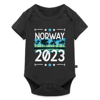 Norway 2023 - Baby Premium Kurzarmbody - Schwarz - Vorne