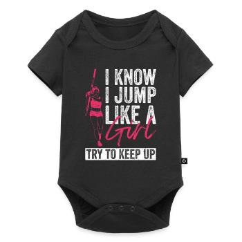 Stabhochspringer Mädchen Stabhochsprung - Body à manches courtes Premium Bébé - noir - Devant