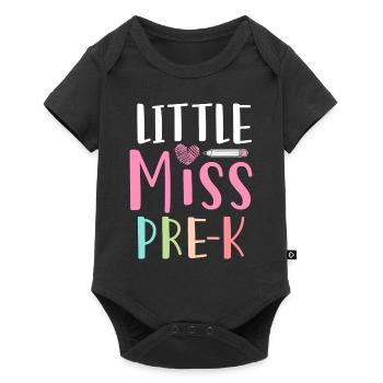 Miss Pre K Kindergarten Vorschule Einschulung - Baby Premium Kurzarmbody - Schwarz - Vorne