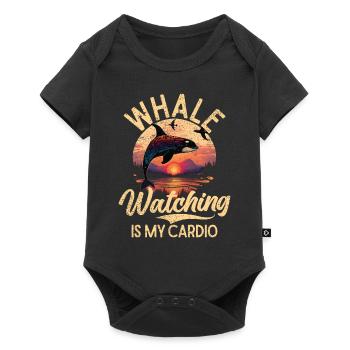 Killerwal Schwertwal Wale beobachten Orca Wal - Baby Premium Kurzarmbody - Schwarz - Vorne