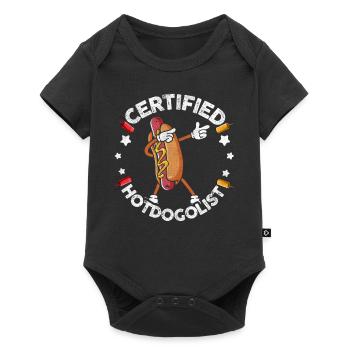 Cool Hot Dog Design for Men Women Boys Sausage - Baby Premium short-sleeve bodysuit - black - Front