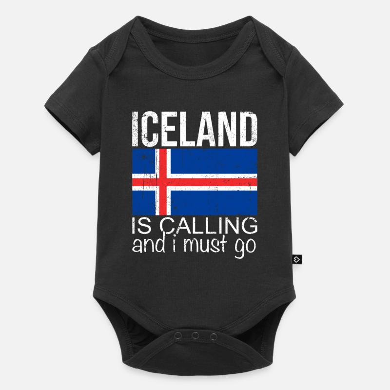Islande Dicton - Body à manches courtes Premium Bébé - noir