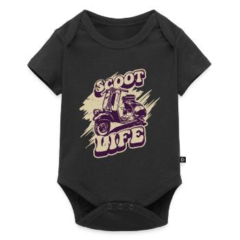Scooter Life Motorcyclist Motorcycle Motorcross - Baby Premium short-sleeve bodysuit - black - Front