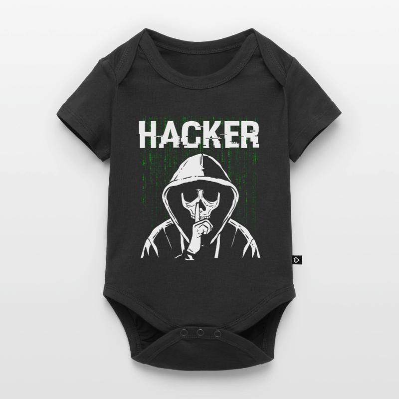 Hacker Skull Hacking Programming Dark Net Baby Premium Kurzarmbody