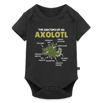 Axolotl Explication Anatomie d’un Axolotl - Body à manches courtes Premium Bébé - noir - Devant