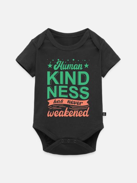 Human Kindness - Baby Premium Kurzarmbody - Schwarz