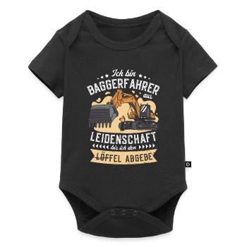 Bagger Baggerführer Baustelle Bauarbeiter für - Baby Premium Kurzarmbody - Schwarz - Vorne