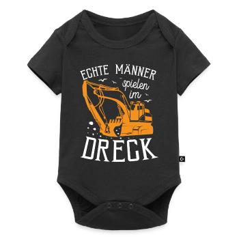 Bagger Baggerführer Baustelle Bauarbeiter für - Baby Premium Kurzarmbody - Schwarz - Vorne