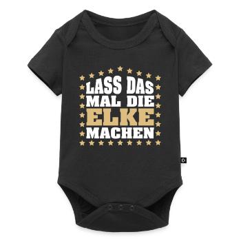 Lass das mal die ELKE machen Vornamen Spruch Damen - Baby Premium Kurzarmbody - Schwarz - Vorne