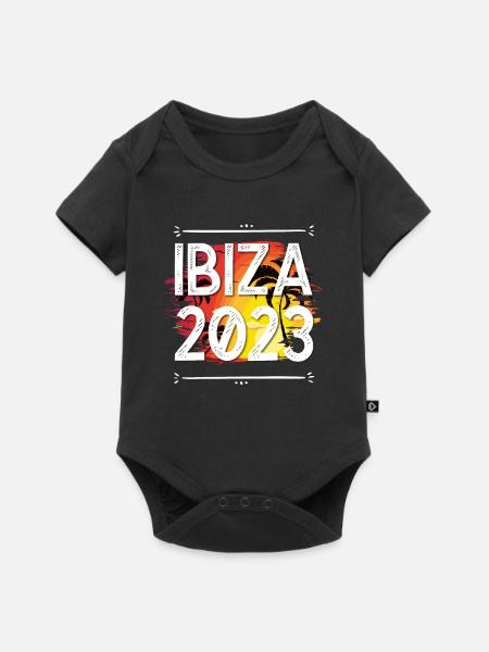 Ibiza 2023 - Baby Premium Kurzarmbody - Schwarz
