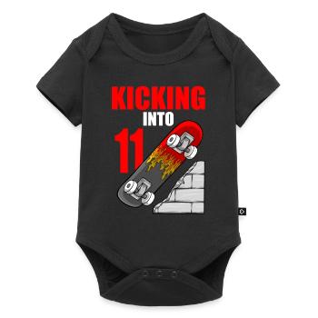 Skateboard Birthday For Boys 11th Birthday Skater - Baby Premium short-sleeve bodysuit - black - Front