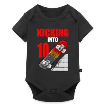 Skateboard Birthday For Boys 10th Birthday Skater - Baby Premium short-sleeve bodysuit - black - Front