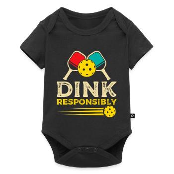 Dink Responsibly Paddle Sports Pickleball - Baby Premium short-sleeve bodysuit - black - Front