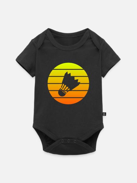 Badminton - Baby Premium Kurzarmbody - Schwarz