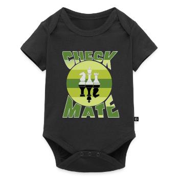 denk wie ein Schachmeister - Baby Premium Kurzarmbody - Schwarz - Vorne