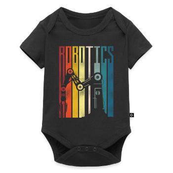 Robot Robotics Engineer Retro - Baby Premium short-sleeve bodysuit - black - Front