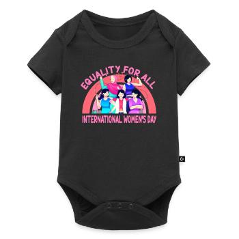 International Women's Day: Equaity for All Feminis - Baby Premium short-sleeve bodysuit - black - Front