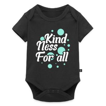 Kindness for all - Baby Premium Kurzarmbody - Schwarz - Vorne