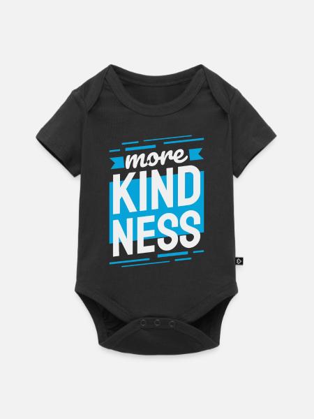 More Kindness - Baby Premium Kurzarmbody - Schwarz