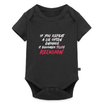 Atheist Atheism Anti Religion God Gift - Baby Premium short-sleeve bodysuit - black - Front