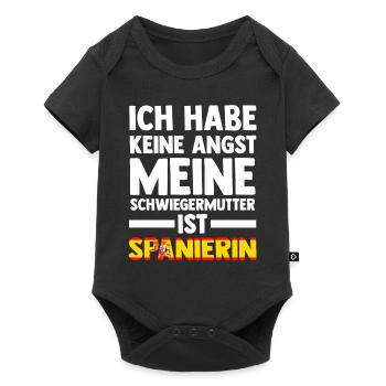 Ich habe keine Angst meine Schwiegermutter ist Spa - Baby Premium Kurzarmbody - Schwarz - Vorne