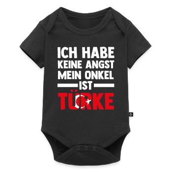 Ich habe keine Angst mein Onkel ist Türke - Baby Premium Kurzarmbody - Schwarz - Vorne