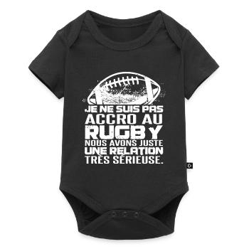 Maillot Rugby Rugbyman - Body à manches courtes Premium Bébé - noir - Devant