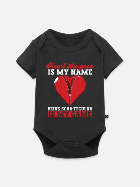 Herzchirurg Chirurg - Baby Premium Kurzarmbody - Schwarz
