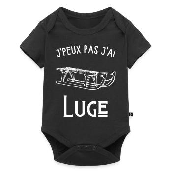 je peux pas j'ai luge - Body à manches courtes Premium Bébé - noir - Devant
