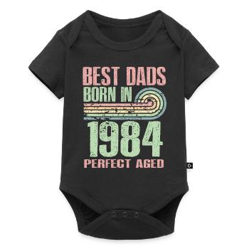 Les meilleurs pères sont nés en 1984, 39 ans, - Body à manches courtes Premium Bébé - noir - Devant