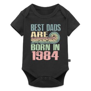 The best fathers were born in 1984, 39 years old, - Baby Premium short-sleeve bodysuit - black - Front