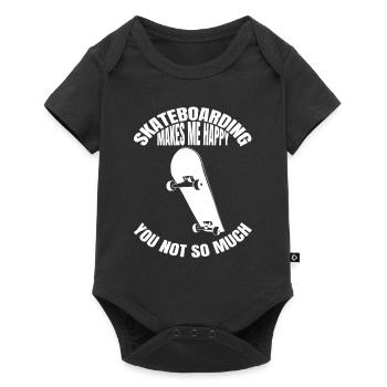 Skateboard Skating Skateboarding Skater Skate Fan - Baby Premium short-sleeve bodysuit - black - Front