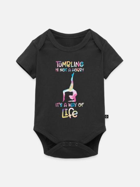 Stolpern - Baby Premium Kurzarmbody - Schwarz