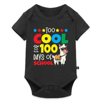 Too Cool For 100 Days Of School - Baby Premium short-sleeve bodysuit - black - Front