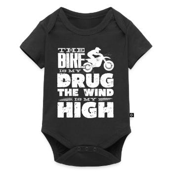 Motocross-Biker - Baby Premium Kurzarmbody - Schwarz - Vorne