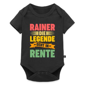 Rainer die Legende geht in Rente - Baby Premium Kurzarmbody - Schwarz - Vorne